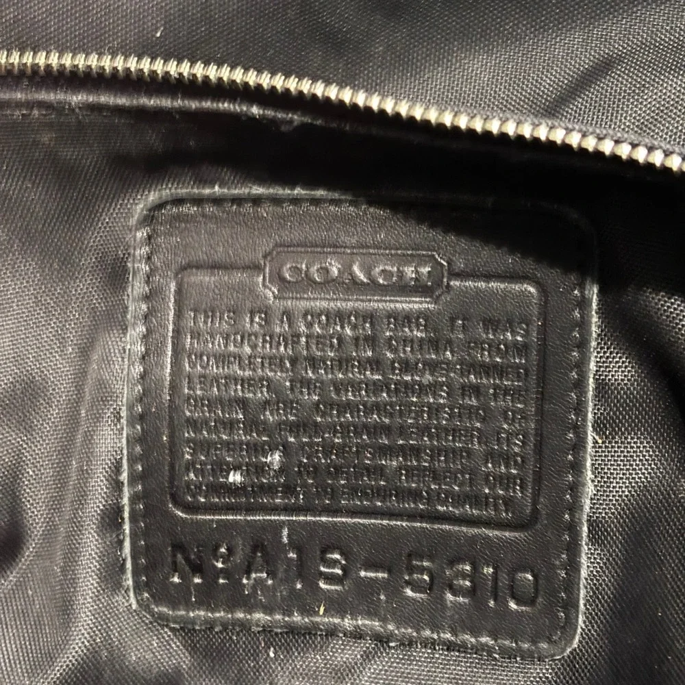 Coach Briefcase Black Leather Messenger Bag‎ Laptop A1S-5310 Business